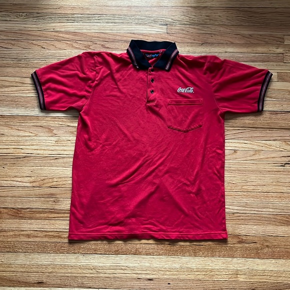 Vintage Coca Cola Polo Shirt / Large - Picture 1 of 14